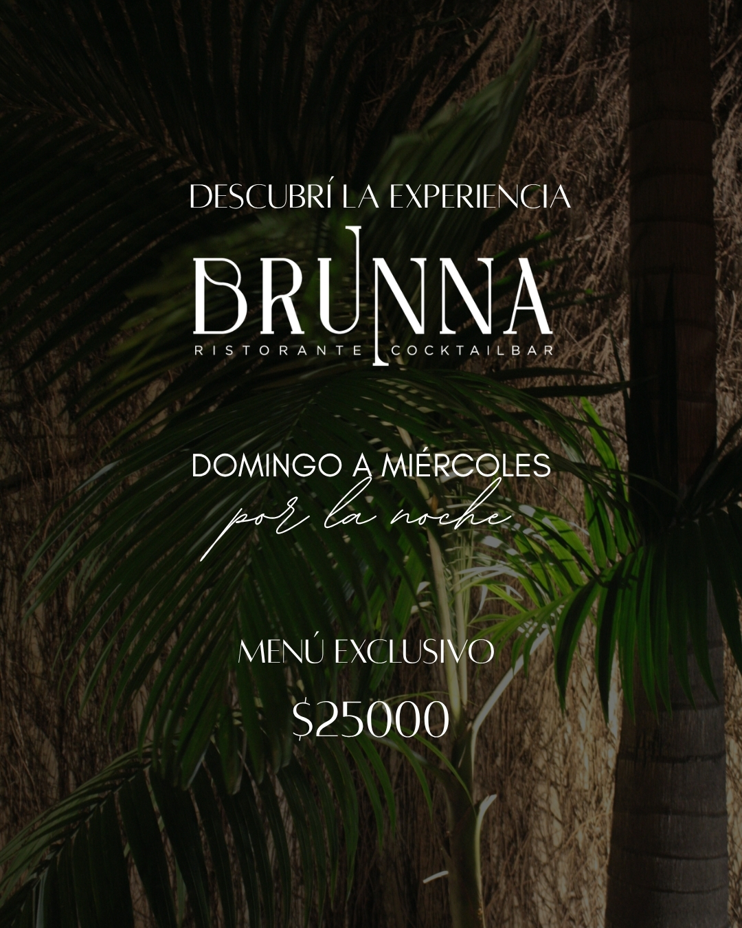 Experiencia Brunna menú exclusivo